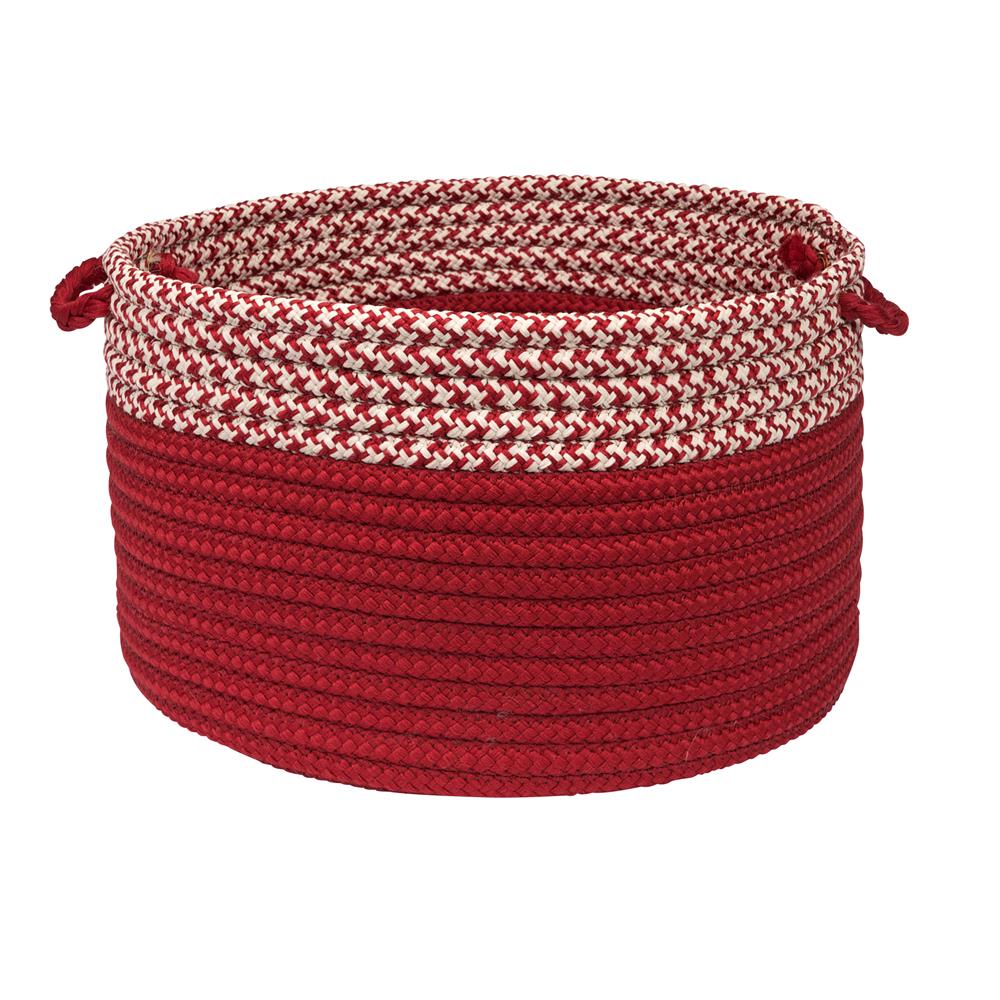 Colonial Mills OD71A014X010 Houndstooth Dipped Basket - Red 14"x10" 